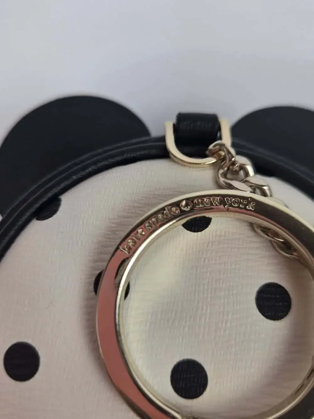 Kate Spade x Disney Minnie Mouse Coin Purse Keychain Bag Charm Black Red